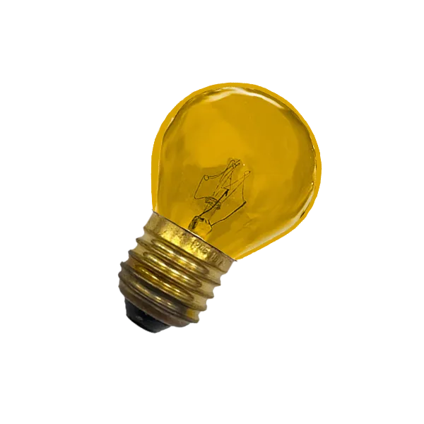 Лампа накаливания декоративная 10W/ЖЁЛТЫЙ E27 DECOR P45 CL