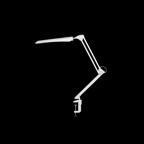 Настольный светильник на струбцине Гермес LED, 7Вт/4000К Белый, сенсорный выключатель, металлическая струбцина