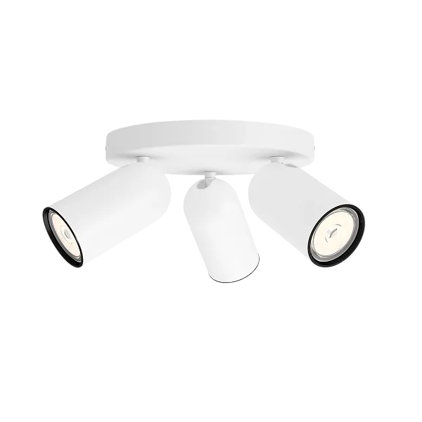 Светильник накладной СПОТ 3xGU10 230V PONGEE plate/spiral white
