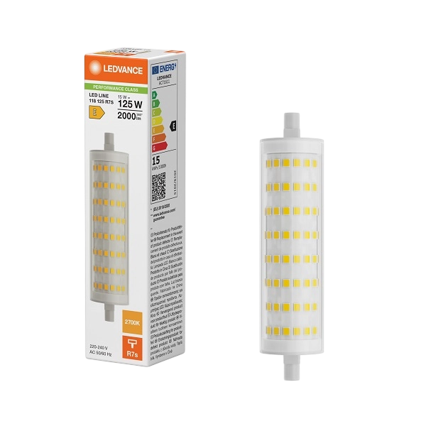 Лампа светодиодная 15W/2700K (=125W) 118mm R7s 220V PERFORMANCE CLASS